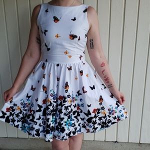 Lady Vintage (Lady V) Butterfly Tea Dress UK14
